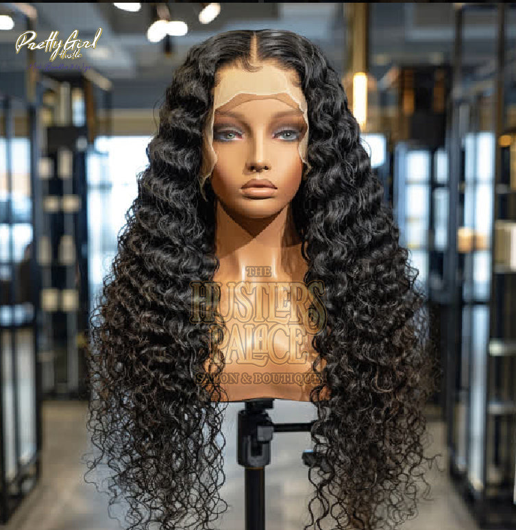 Deep Curly HD &amp; Transparent Lace Wig 4x4 5x5 6x6 Closure Wig 13x4 13x6 Full Frontal Wig 100% Human Raw Hair Mink Brazilian Hair